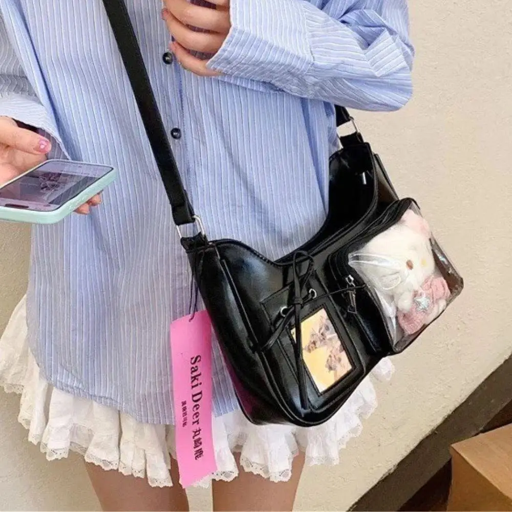 

Y2k Harajuku Shoulder Bag Ita Bag Women Korean Transparent Handbag School Crossbody Bag Japanese Style Preppy Handbag Tote Bag