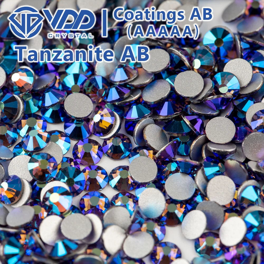 VDD 098 Tanzanite AB SS4-SS30 AAAAA Glass Rhinestones Crystals Strass Flatback стразы Stones DIY Nail Art Craft Accessories