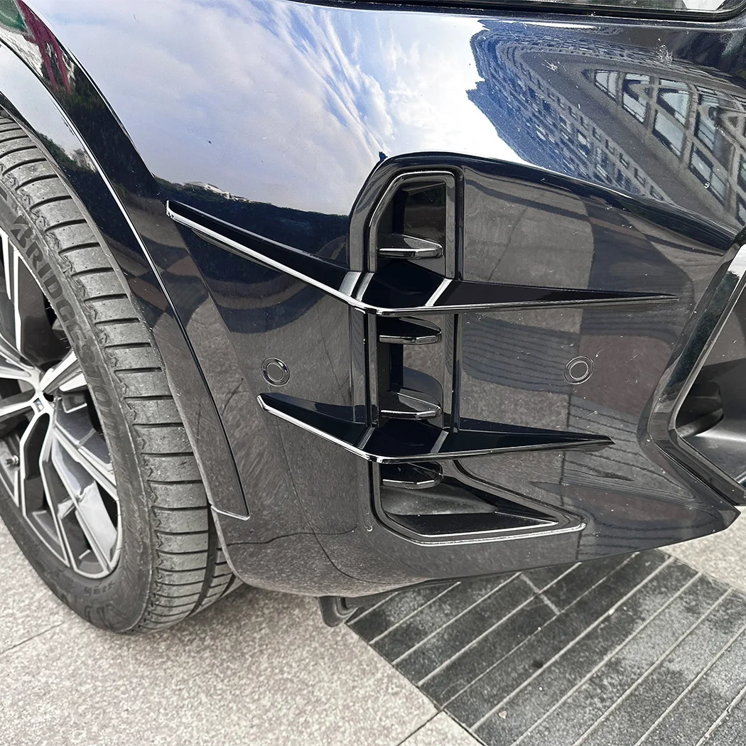   سيارة الجانب الأمامي تنفيس الهواء الفاصل لسيارات BMW X6 G06 LCI M Sport 2023 + الفاصل المفسد الرياح شفرة سكين تقليم الجسم أطقم الملحقات