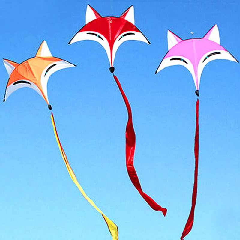 

free shipping fox kite flying swallow kite toys for children outdoor games papalotes wind kites inflatable play kite string fun