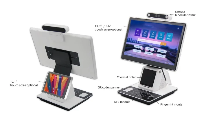 Kiosk with Facial Recognition and Fingerprint Scanning Technology Biometric Kiosk Advanced Self-Service