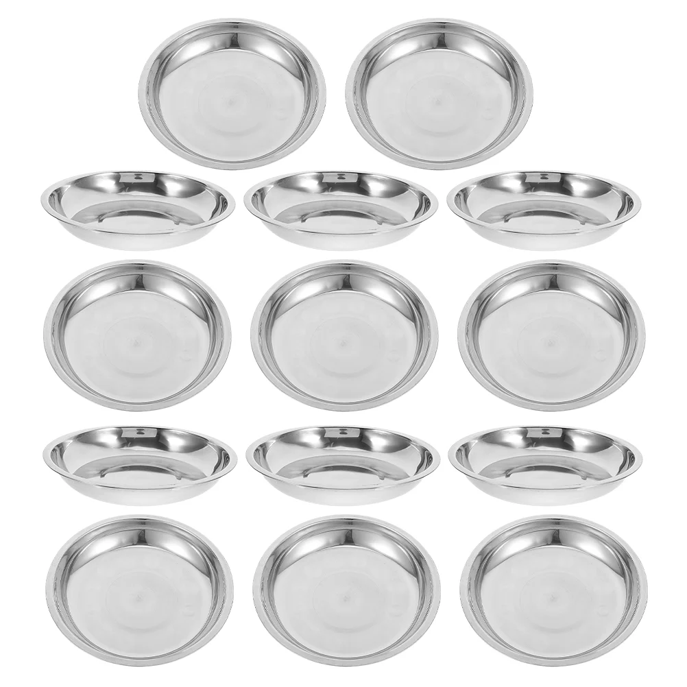 

Stainless Steel Cat Bowl Shallow Design Safe Pet Feeding Dish Dog Bowl Puppy Food Water Container Non Rust
