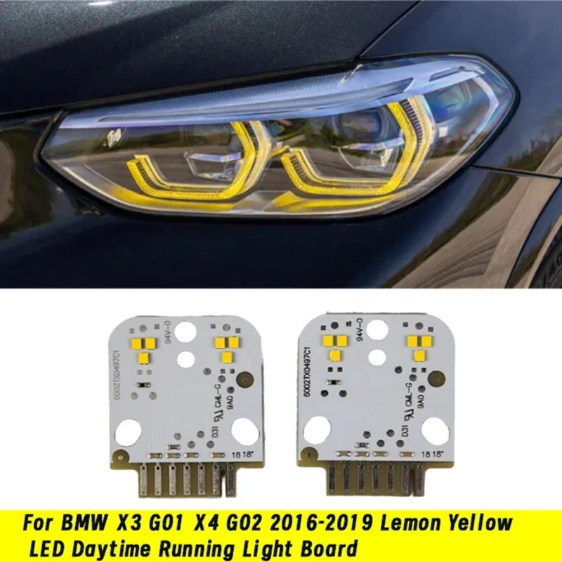 

Yellow Angel Eye for BMW X3 G01 G08 X4 G02 2016-2019 Daytime Running Light Module LED DRL Boards 63117466107 63117466108