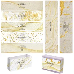90pcs Soap Wrappers 9 Styles Soap Packaging Paper Wave Soap Wrap Paper Tape Vertical Soap Paper Tag Soap Sleeves Covers