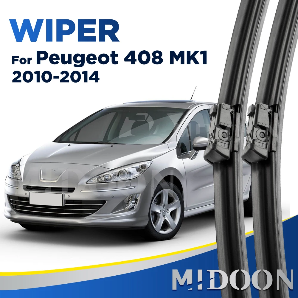 

MIDOON Wiper Front Wiper Blades For Peugeot 408 MK1 2010 - 2014 Windshield Windscreen Front Window 30"+26"