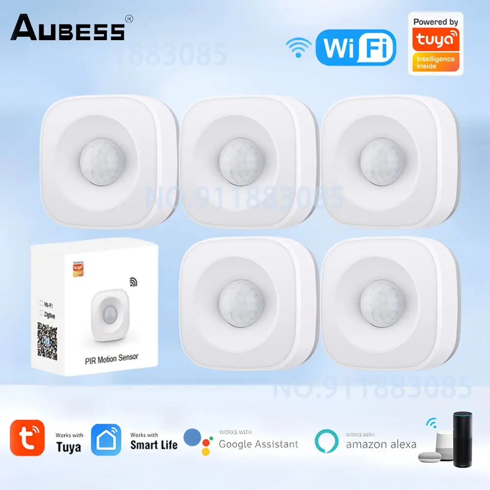 

Tuya WIFI Smart PIR Motion Sensor Wireless Human Body Movement Detector Home Automation System APP Control By Alexa Google IFTTT