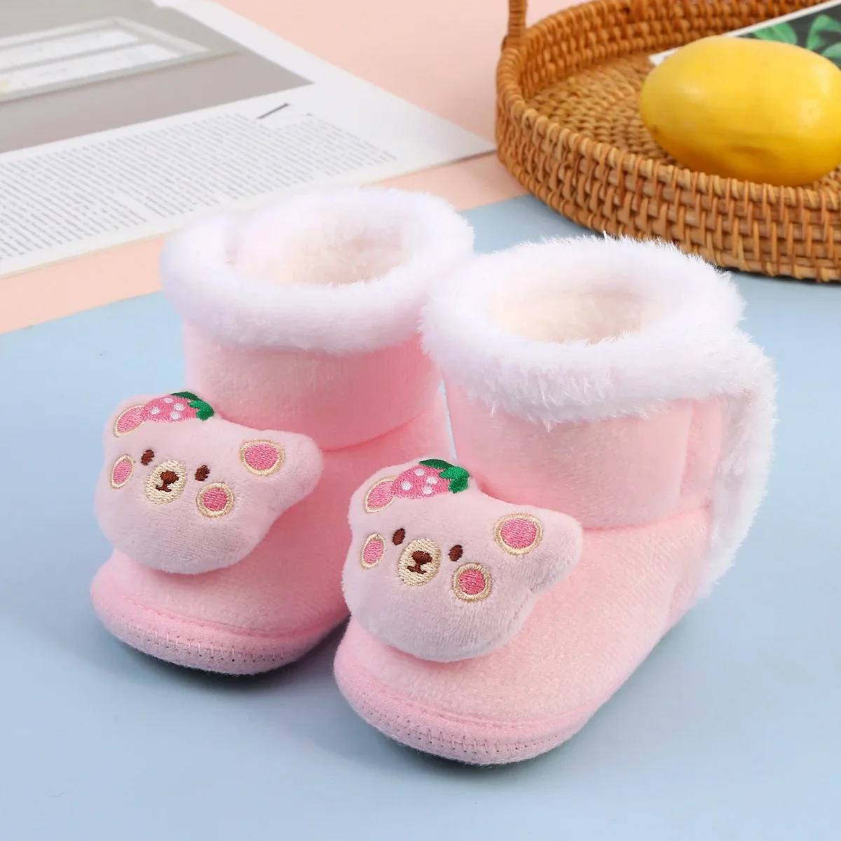 

Детские ботинки для девочек, милая детская обувь принцессы, мягкая зимняя обувь для малышей, носки для мальчиков и девочек, обувь, теплые носки для новорожденных