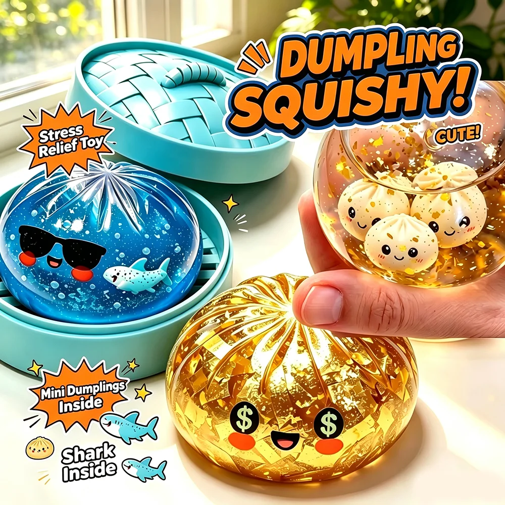 Electronics Latest Gadgets - New Glitter Shark Dumpling Squishy Toy