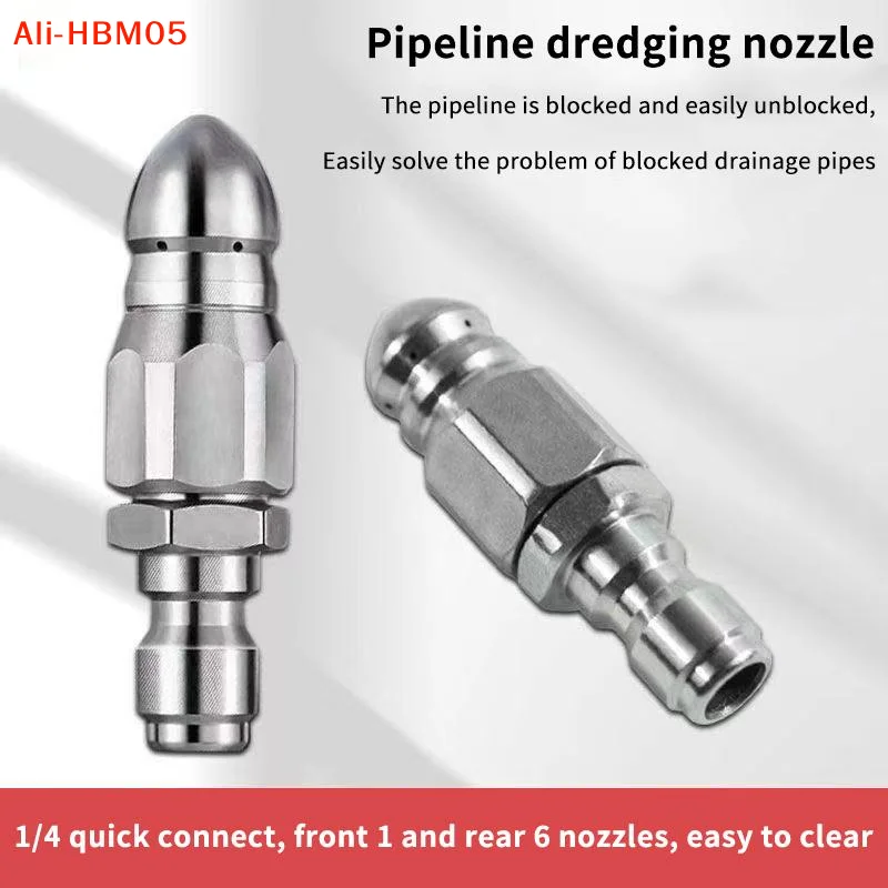 (HB05)Water Jet High Pressure Sprayer Nozzle Clean Sewer 1/4