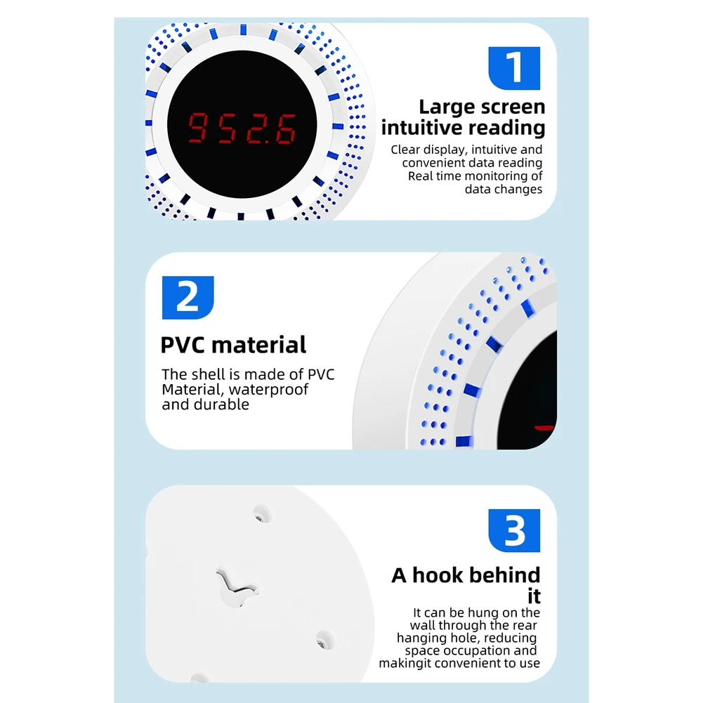 

Датчик давления Tuya, обнаружение атмосферного давления с функцией температуры и влажности, интеллектуальная жизнь