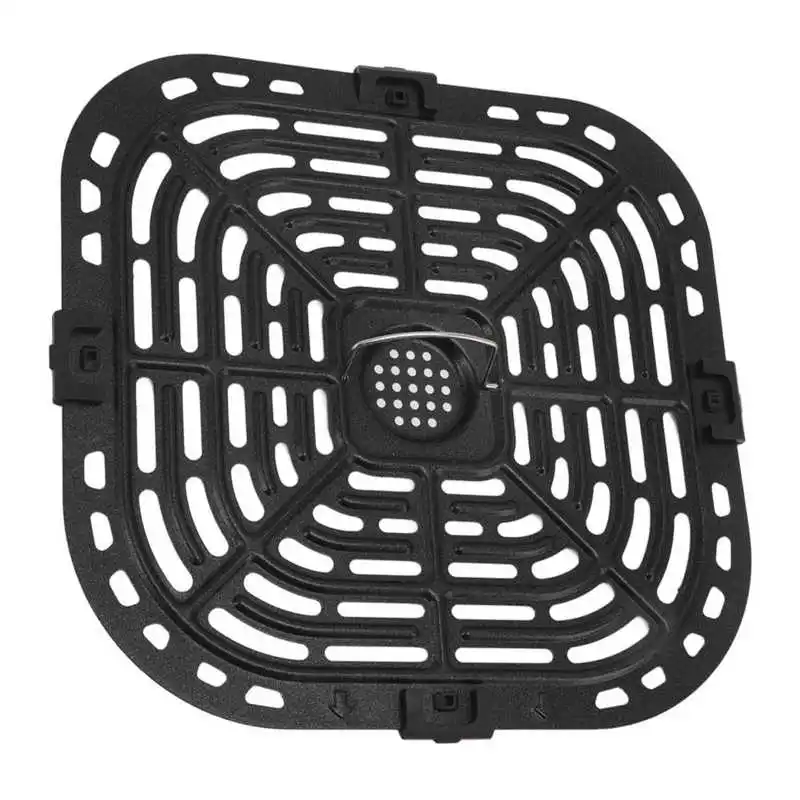 Friteuse knuspriger Platten korb mit Gummi füßen 24x23cm Friteuse Grill pfanne 304 Edelstahl Friteuse Ersatz knuspriger Platte