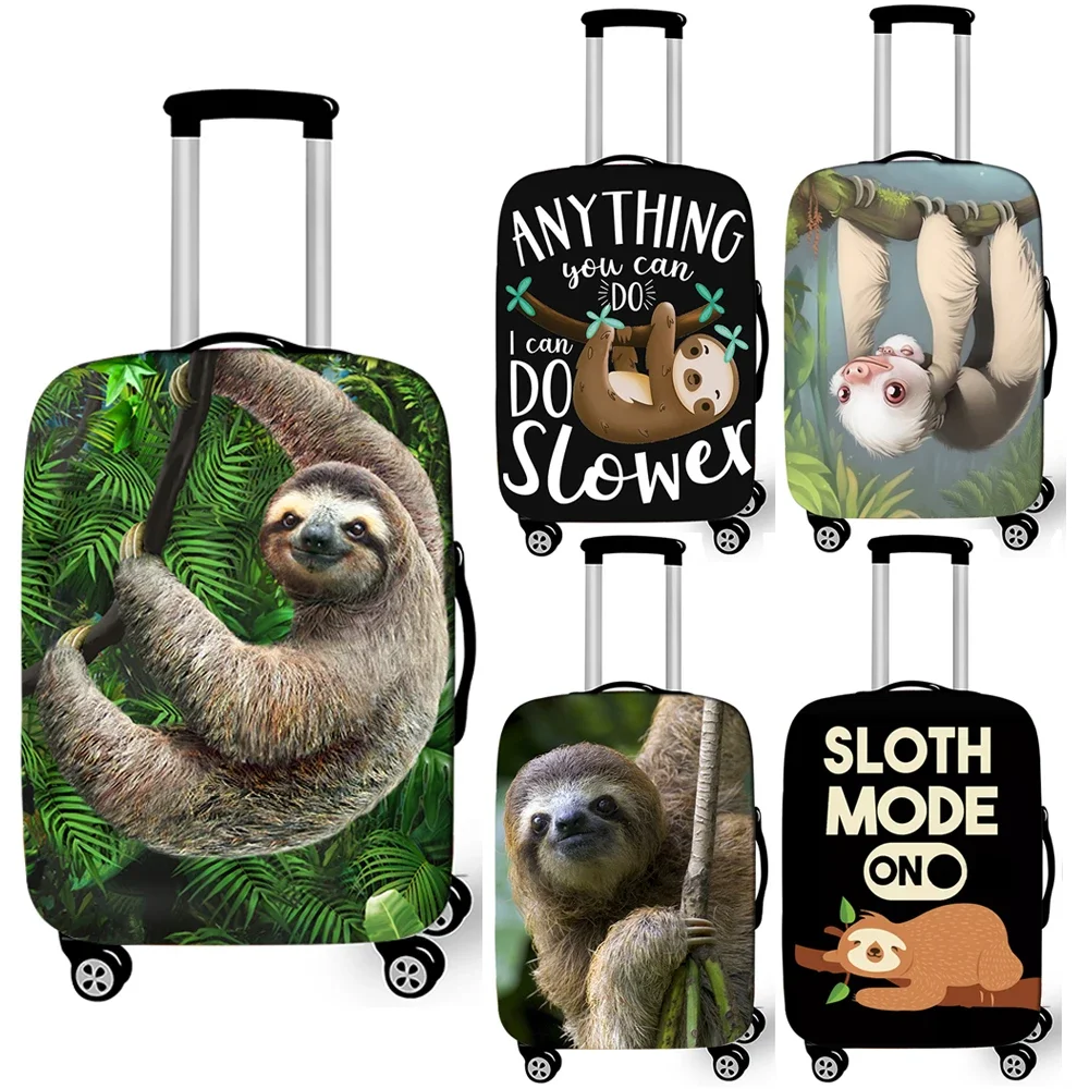 Funny Slow Sloth Print Luggage Cover for Travelling Anti-dust Suitcase Covers Elastic Trolley Case Protective Cover