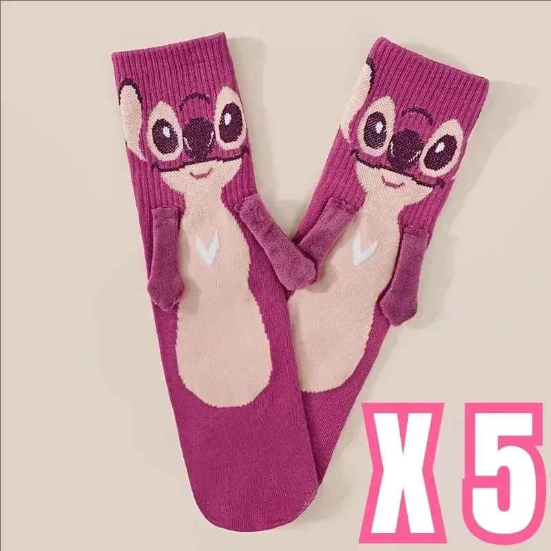 Bandai Anime Attraction Hand in Hand Socks Men and Women Mid Tube Interesting Couple Socks Floor Socks Funny Home - view 6