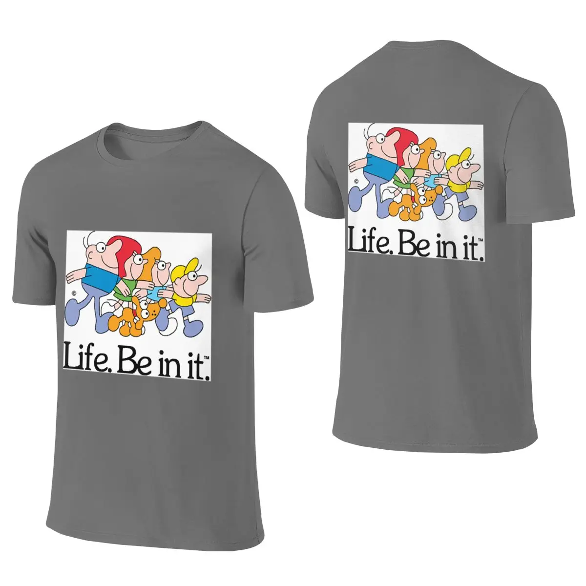 Life Be In It Classic Aussie Ads For Fans Fitness Reversible T-shirt Japanese Style Minimal Bright Colors Short Sleeve
