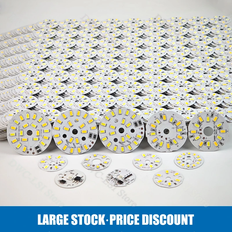 3/5/10 قطعة لوحة إضاءة LED مستديرة تيار مستمر 5 فولت 3 واط الجهد المنخفض 5730 2835 SMD المصابيح 3000 كيلو دافئ أو أبيض 6000 كيلو عكس الضوء لمبة مصباح لوحة #1