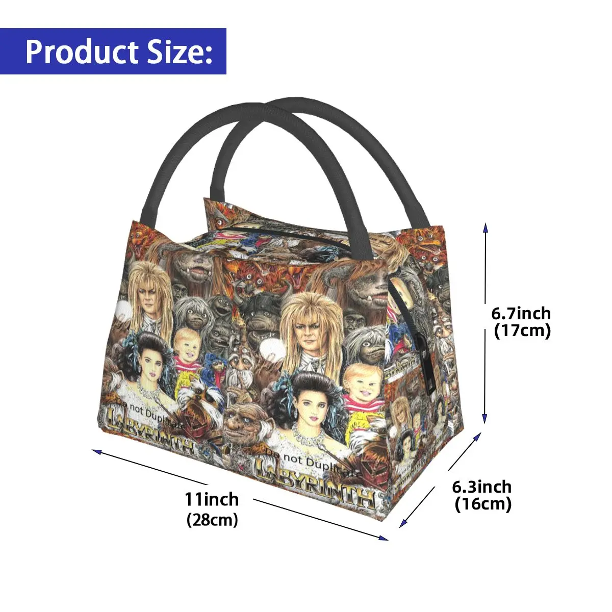 Labyrinth Top Sarah Ludo Goblins Inside Of The Labyrinth Fantasy Adventure Ambrosius Lunch Bag Food Boxes Thermal Lunch Box Tote
