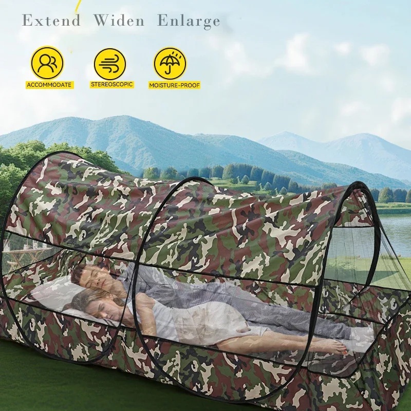 Outdoor Camping Pop-Up Mosquito Net Portable Foldable Single Double Mosquito Net Tent Anti Mosquito Insect Net Cover