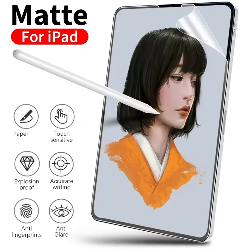 Matte Paper Feel Screen Protector For Apple iPad Pro 12.9 2022 2021 2020 2018 2017 2015 For iPad Pro 6th 5th 4th 3th 2th 1th Gen