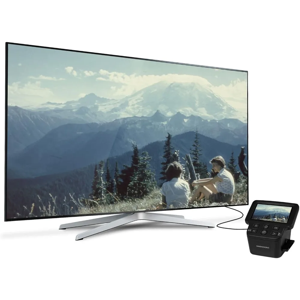 ماسح ضوئي للأفلام الكل في واحد بدقة 24 ميجابكسل مع شاشة كبيرة مقاس 5 بوصات وHDMI، يحول 35 مم/126/110/Super 8 Film