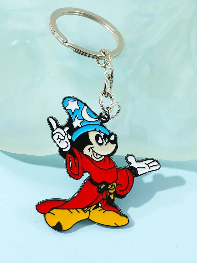 Porte-clés Disney Mickey Mouse, pendentif figurine classique à la mode, pour étudiants, bijoux cadeaux de fête d'anniversaire