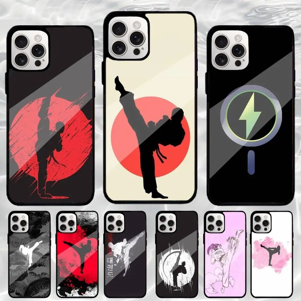 

S-Sports T-Taekwondo Phone Case For iPhone17,16,15,14,13,12,11 Plus,Pro Max Magnetic Magsafe Wireless Charging