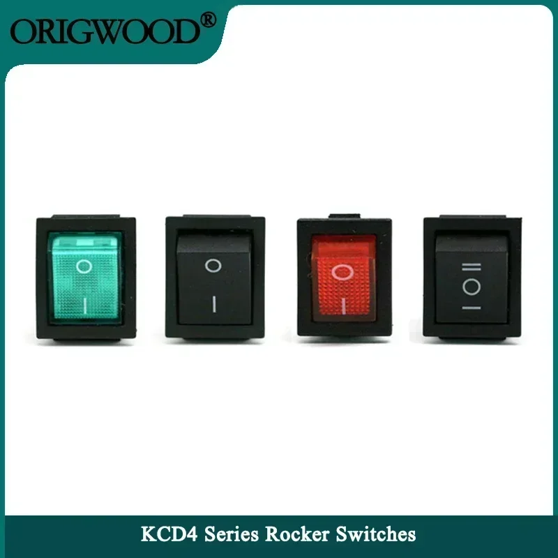 1/5pcs KCD4 Rocker Switch ON-OFF/ON 2/3 Position 4/6PIN Electrical equipment With Light 16A 250V/20A 125VAC Power Switches