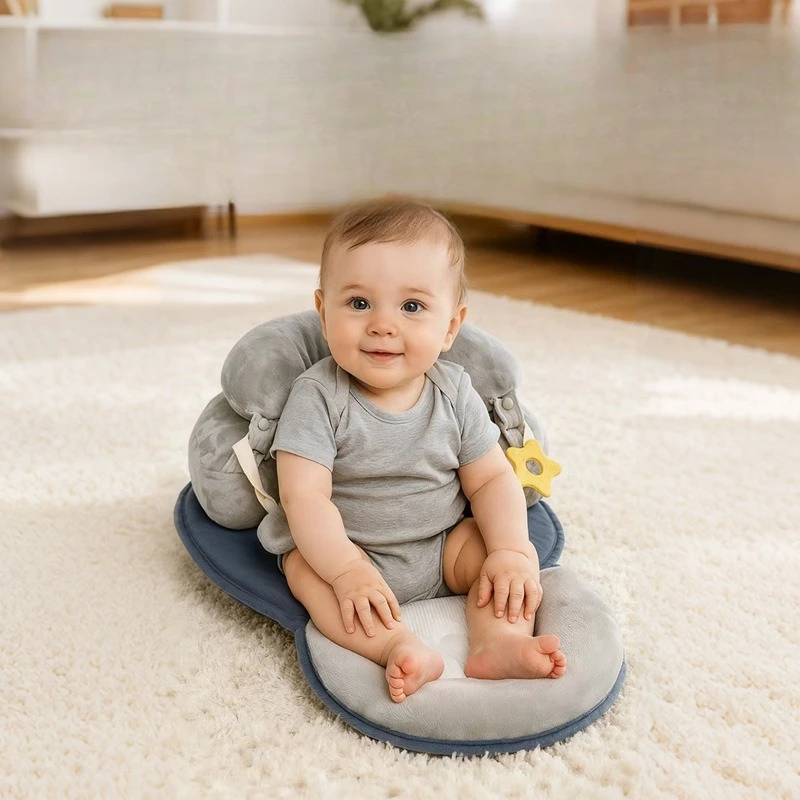 وسادة إسفين للأطفال، وسادة قابلة للتعديل مضادة للبصق لحديثي الولادة، تصميم مريح، غطاء محمول قابل للإزالة، سهل التنظيف