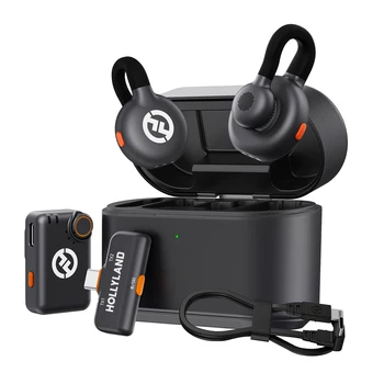 Hollyland Lark M2S Microphone sans fil pour caméra iPhone Android PC Microphone à suppression de bruit pour photographie entretien Vlog