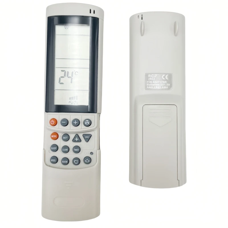 جهاز التحكم عن بعد AC RC7 RC-7 لـ ELECTRA، Airwell، Emailair، Elco مكيف الهواء. متوافق مع جهاز التحكم عن بعد RC3، RC-4، RC4 (RC)، RC4 (RCL)، RC5، RC-7 (RC).
