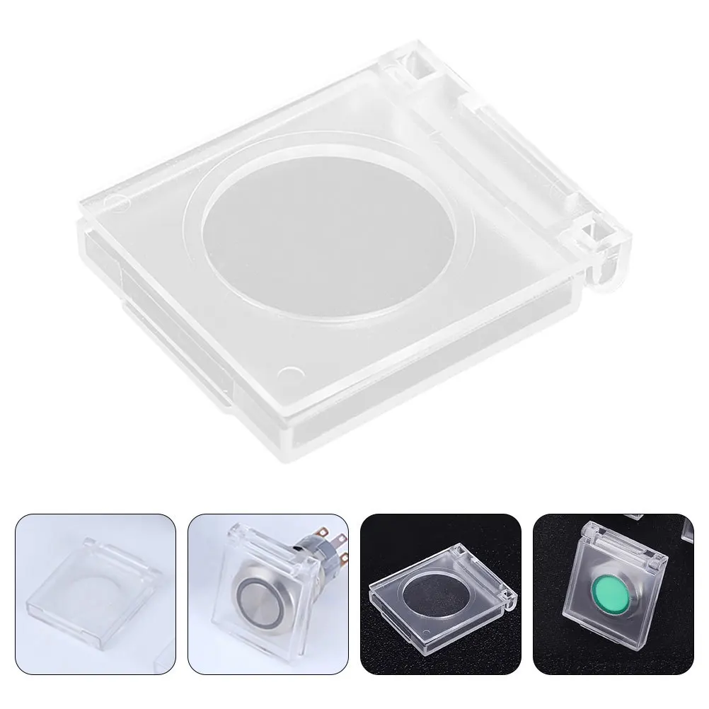 

6Pcs Transparent Push Button Cover Box Wall Switch Protector Durable Safe for Accidental Touch Prevention