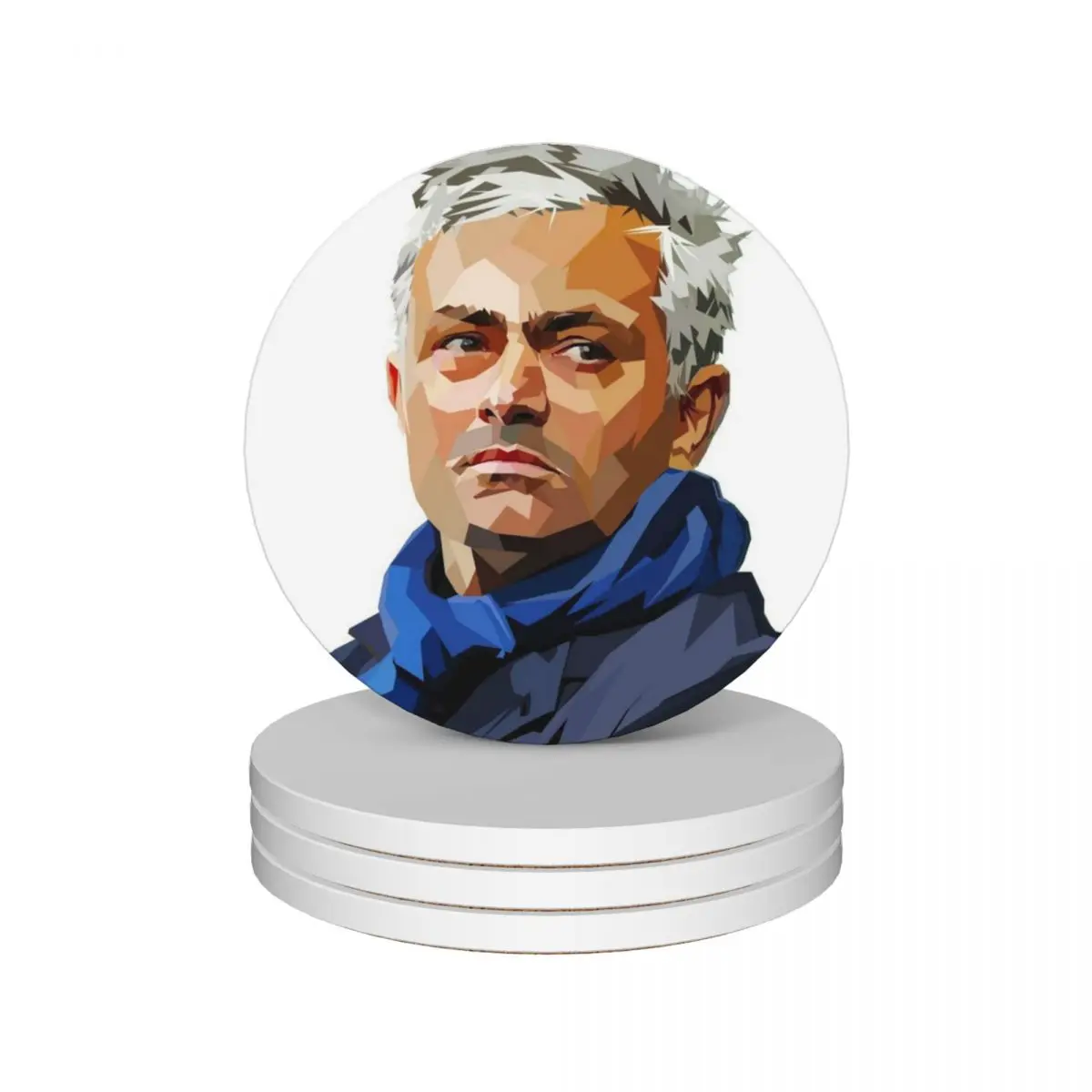 

Jose Mourinho Art Ceramic Coasters (Set of 4) Tea cups animal Coasters