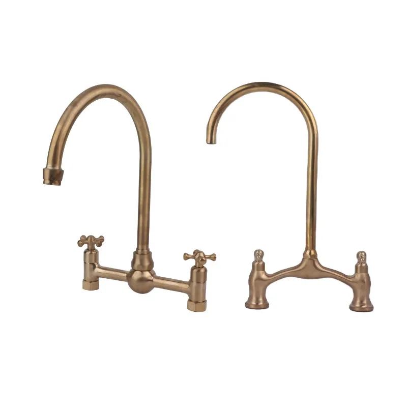 

Modern All-copper Hot and Cold Faucet Brass Sink Faucet Copper Handle Kitchen Bathroom Plumbing Supplies Wholesale