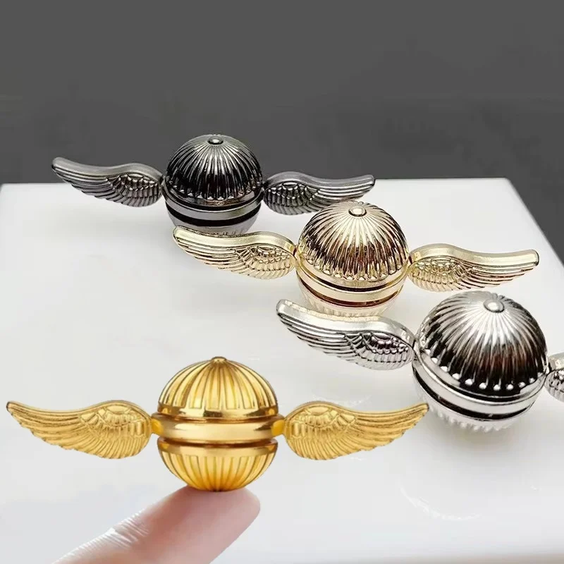1 pçs edc fidget spinner ponta do dedo asas rotativas giroscópio bola de metal desktop alívio do estresse brinquedo antiestresse crianças adulto