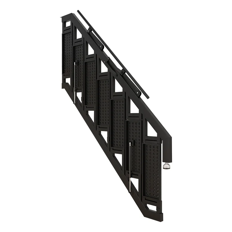 Thickened aluminum alloy wall-attached folding stairs loft duplex indoor and outdoor ladders colorful customization