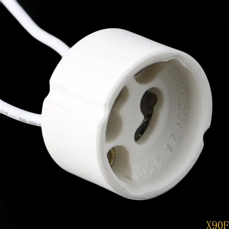 X90F GU10 Bombulento LED LED Lámpara Halógena Base Base Conector alambre cerámica