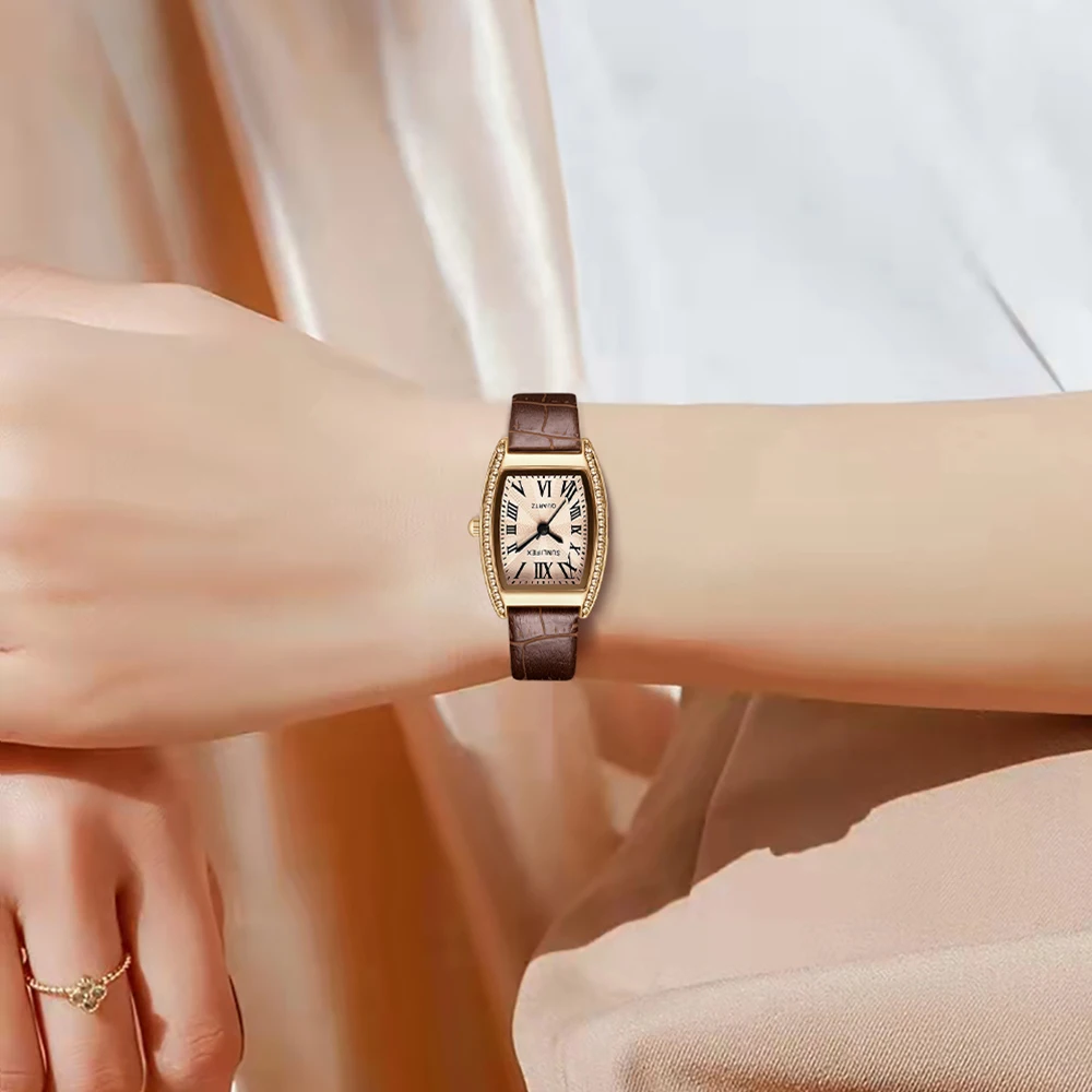 Orologio da donna Sunlifex Orologio casual elegante con cinturino in pelle antica coreano originale
