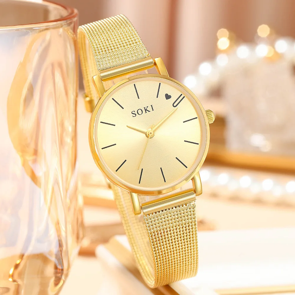 Роскошные женские кварцевые наручные часы с циферблатом, ремешок из сплава, женские кварцевые часы из нержавеющей стали, женские наручные часы для девочек