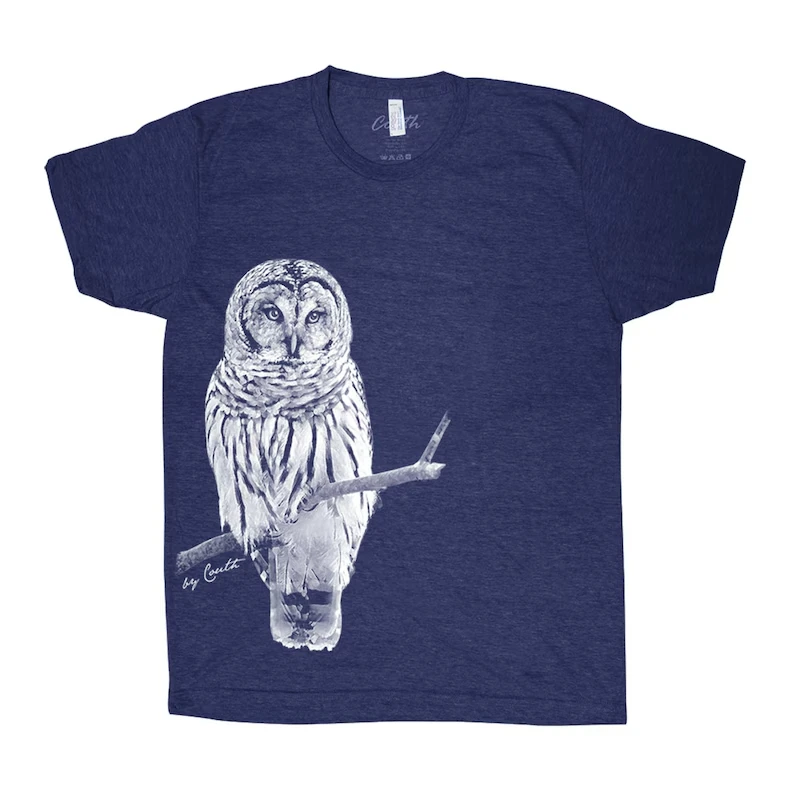 Owl Print T-shirts for Men Women Fashion Hip Hop Oversized Unisex Streetwear Trendy Cotton Short Sleeves high quality Breathable