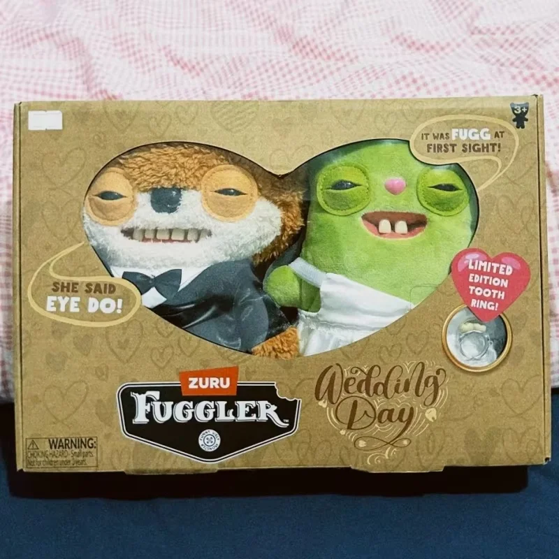 Genuine Fuggler Funny Ugly Monster Plush Toy Limited Edition Wedding Couple Set Engagement Desktop Decoration Fan'S Kawaii Gifts
