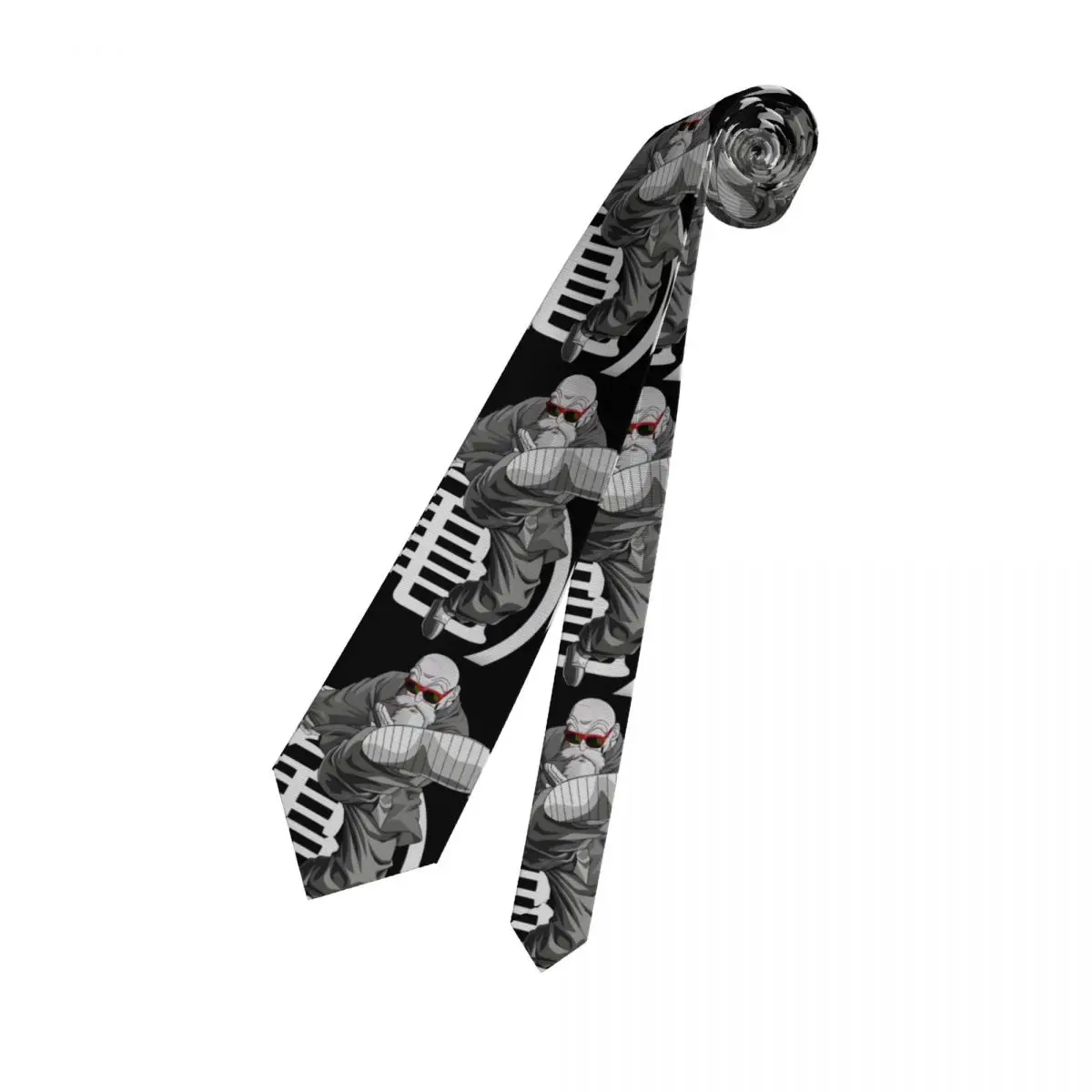 Gravata personalizada M-Masters R-Roshis Anime masculina de seda poderosa para negócios