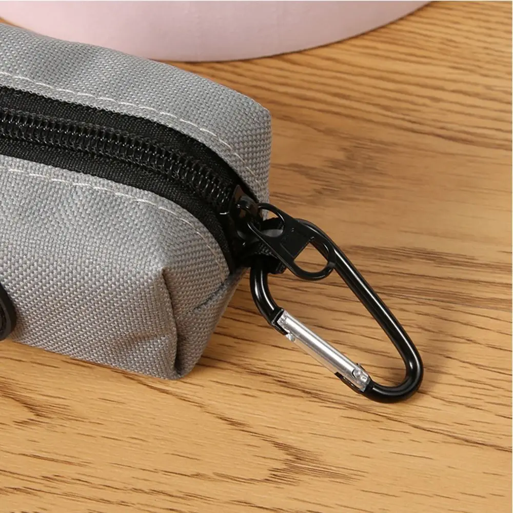 Oxford Cloth Dog Poop Bag Holder Portable Wear-resistant Pet Waste Bag Dispenser Zipper Closure Water-proof