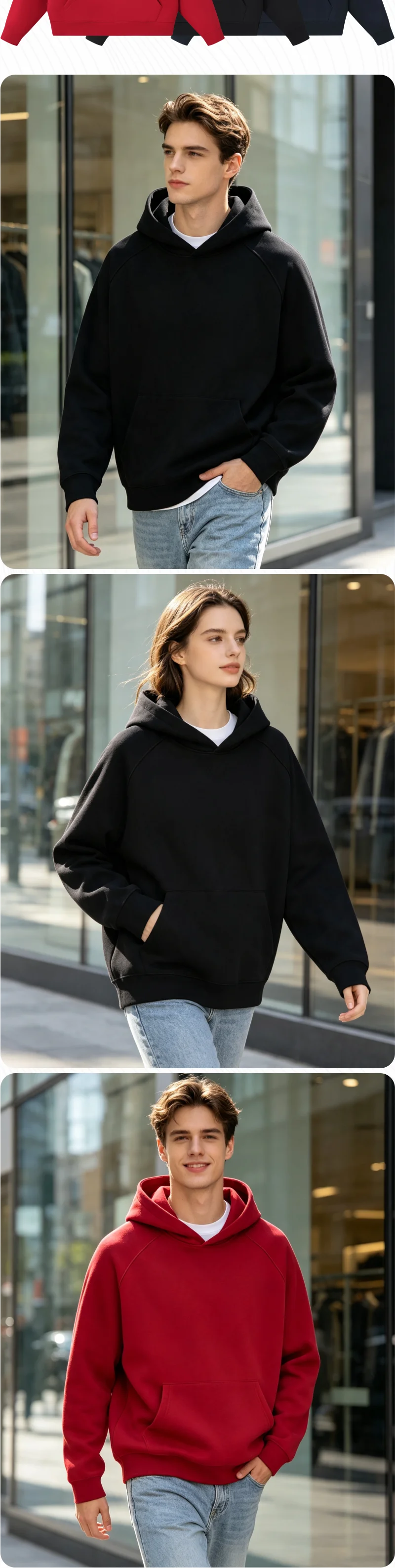 Individuelle Logos, Druck, Stickerei, Neuer Frühling-Herbst Dünner Pullover-Hoodie, Unisex, Hochwertige Freizeit-Oberteile für Männer und Frauen, Text-Sweatshirt – Detail 3