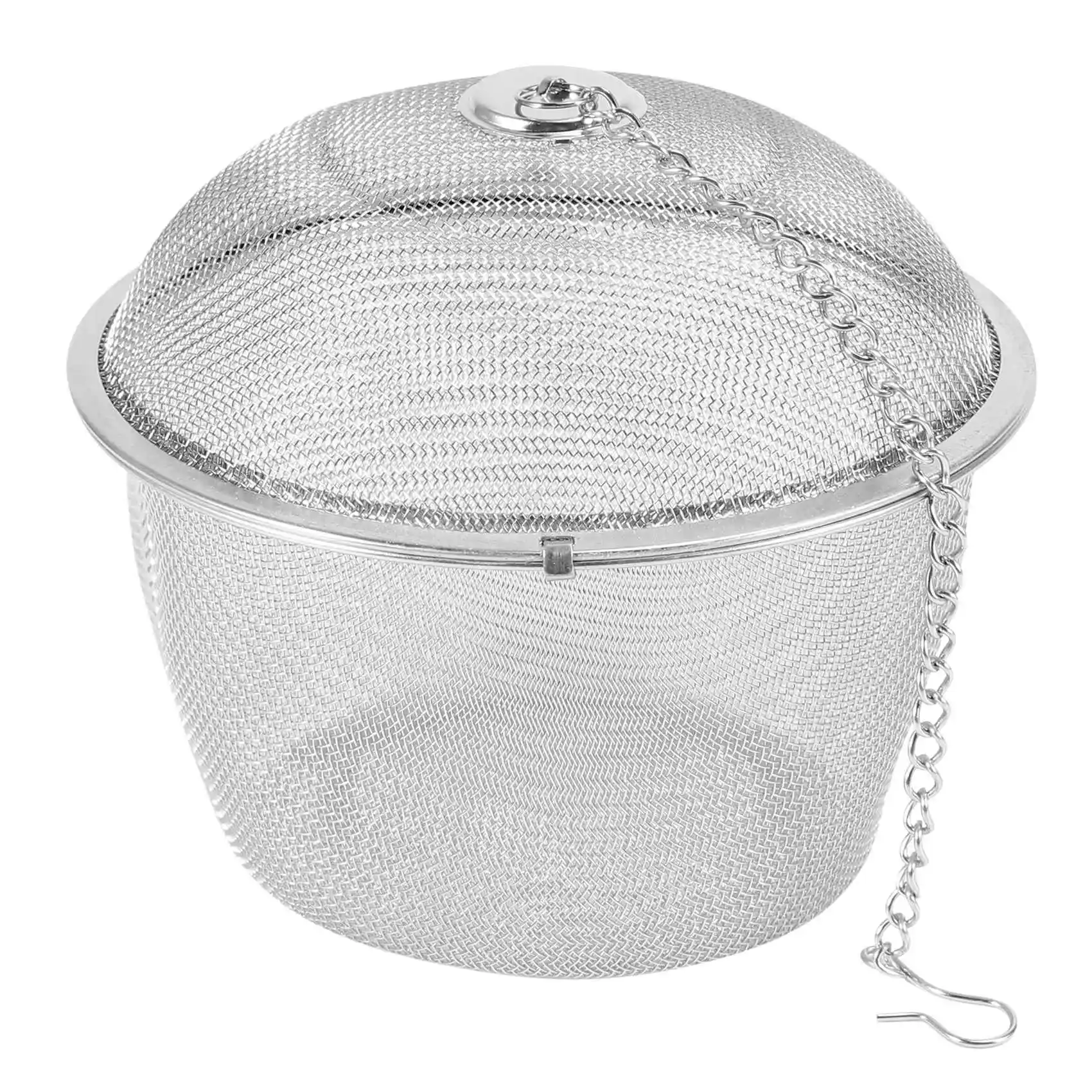 

N21R Extra Large Stainless Steel Twist Lock Mesh Tea Ball Tea Infuser with Hook Chain