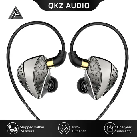 Auriculares dinámicos QKZ Hi6T originales, auriculares de música envolvente estéreo HiFi de alta resolución con micrófono, intrauditivos, para juegos deportivos, transmisión en vivo