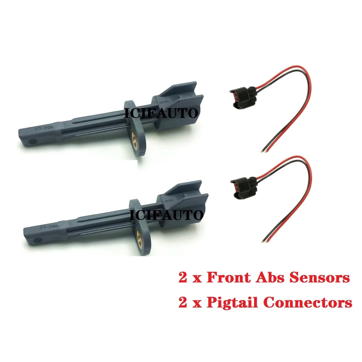 Abs Wheel Speed Sensor+Pigtail Harness Connector for Volvo S60 S90 V60 V90 XC60 XC90 OE# 32279594,31362355,31362356