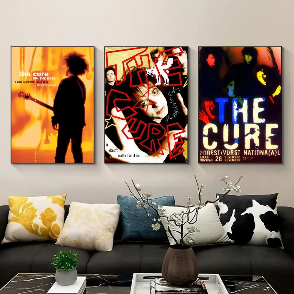 The Cure Poster Waterproof PP Self-Adhesive,Removable Wall Decor For Bedroom Entrance Bar Cafe, Ideal Gift