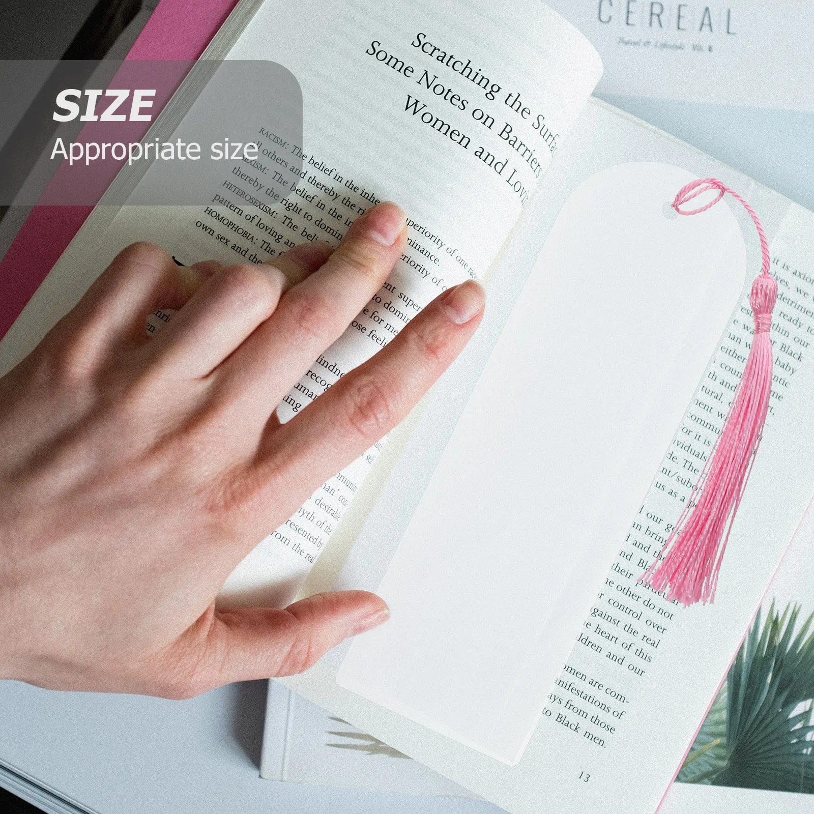 

1Set Acrylic Tassels Bookmark Blank Page Marker Reading Supply Creative Book Marker Gift Acrylic Bookmark Blank