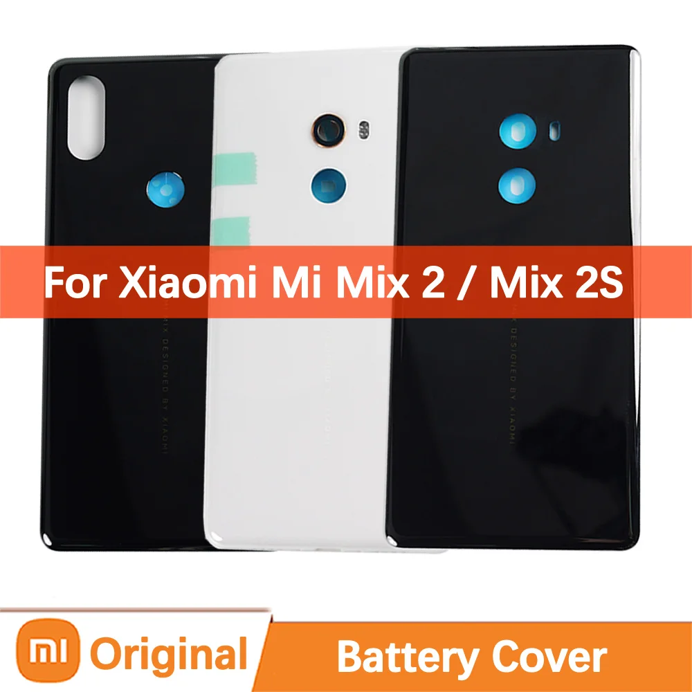 Original Rear Battery Cover For Xiaomi Mix 2S Back Door Housaing Phone Parts Shell Replacement Mix 2 Ceramic 8GB Lens With Frame