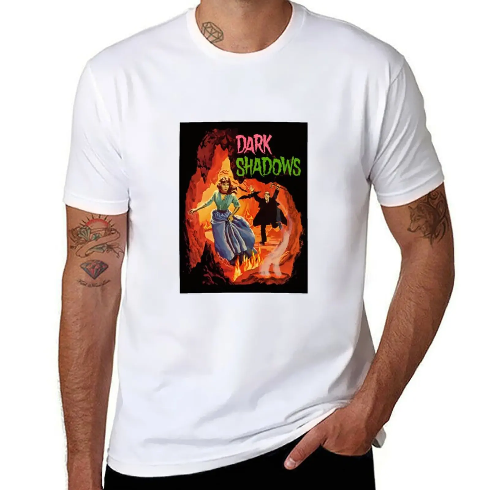 

Dark Shadows - Exit Pursued by Bat T-Shirt man t shirt graphic t shirt man casual T-Shirt