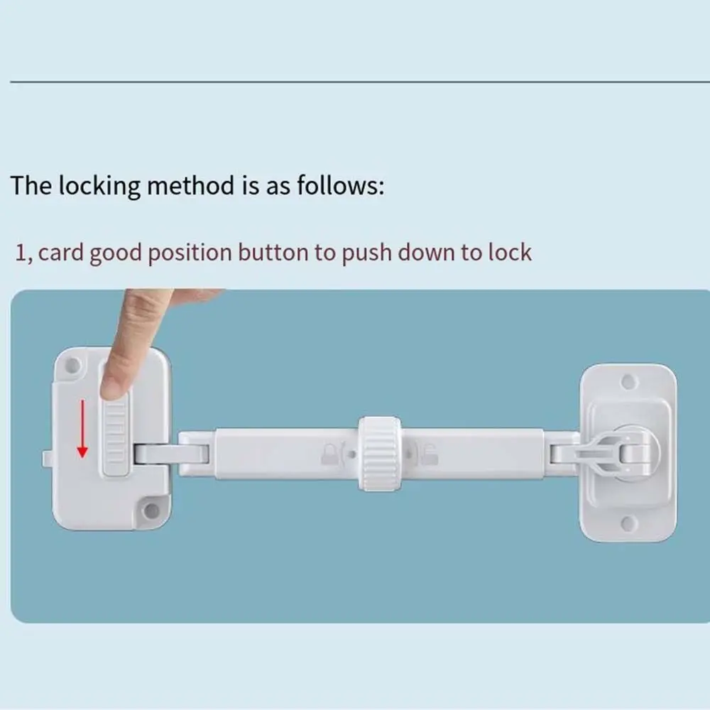 ABS Window Lock No Punching Anti-theft Window Restrictor Adjustable Safety Buckle Falling Prevention Locks Limiter Home